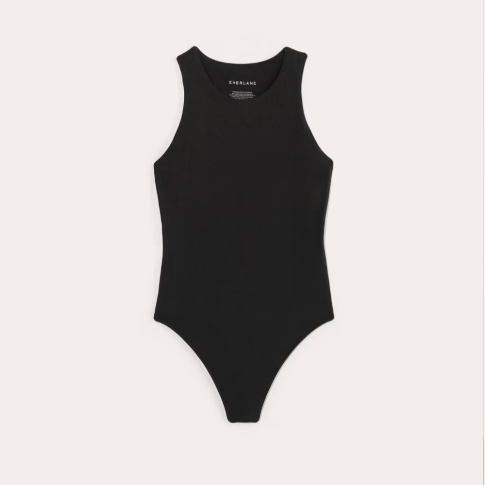 Everlane 'The cutaway'  Black Bodysuit. Size M